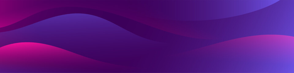 Elegant Violet Blue Gradient Wave Banner. Achieve an elegant and dynamic look with gradient waves in violet blue hues. Ideal for eye catching headers, promotional banners, and graphic elements