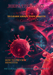 World hepatitis day flyer template design