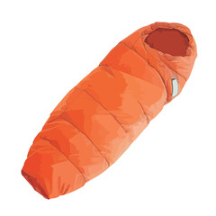 水彩で描いた寝袋のイラスト