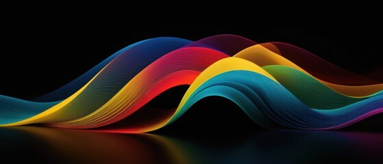 abstract colorful wavy line background illustration. colorful wavy line backdrop. suitable for banner, poster and social media post.