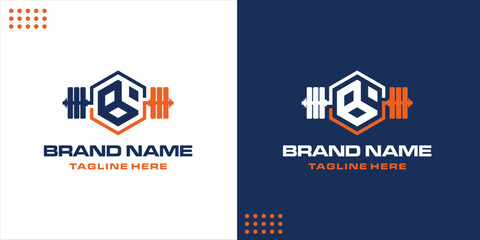 Letter B With GYM Icon, design inspiration, vector © Berkah