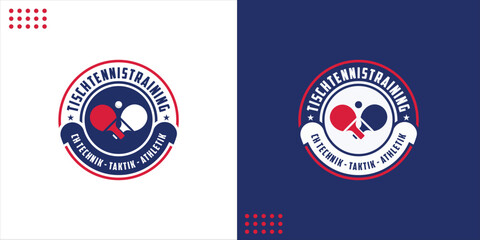 Table tennis sport vector template, with circular lettering, ping pong ball club, design inspiration.