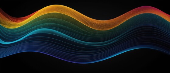 abstract colorful wavy line background illustration. colorful wavy line backdrop. suitable for banner, poster and social media post.