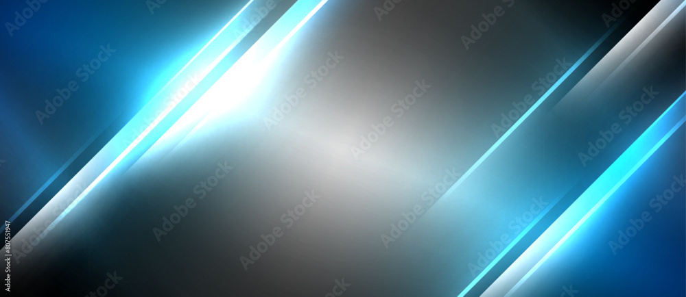 Aufkleber experience the vibrant energy of a nighttime event with electric blue and black backgrounds illumina