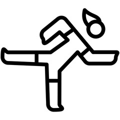 yoga line icon