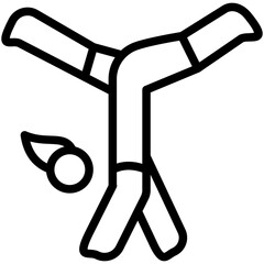 yoga line icon