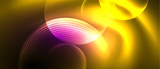 Obraz premium Shiny color neon glowing design. Vector Illustration For Wallpaper, Banner, Background, Card, Book Illustration, landing page