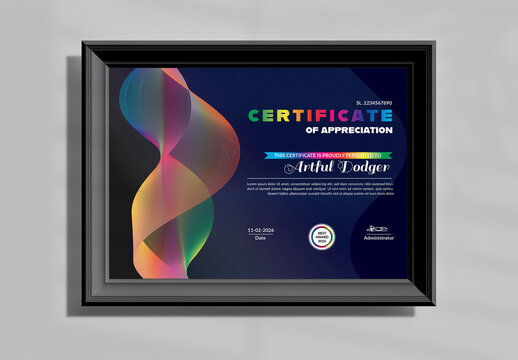 Elegant Certificate Layout