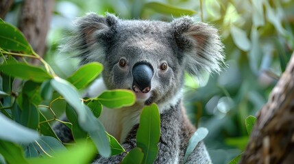 Obraz premium Greeting Card and Banner Design for Social Media or Educational Purpose of World Wild Koala Day Background