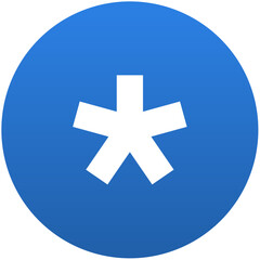 Obraz premium Numbers And Special Characters Blue Icon Pack