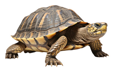 Fototapeta premium PNG Turtle reptile animal white background.