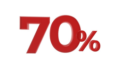 70 percent. 3D rendering.