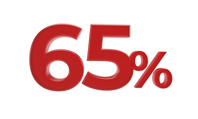 65 percent. 3D rendering.