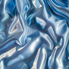 Obraz premium A blue fabric with a shiny texture. It is a beautiful and elegant piece of fabric