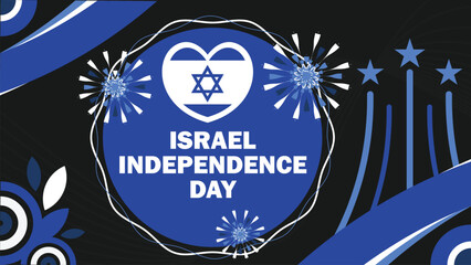 Israel Independence Day vector banner design. Happy Israel Independence Day modern minimal graphic poster illustration.