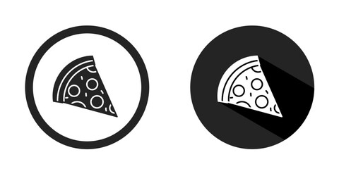 Pizza logo. Pizza icon vector design black color. Stock vector.