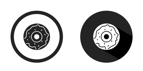 Donuts logo. Donuts icon vector design black color. Stock vector.