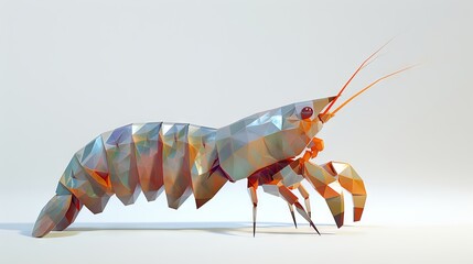 3D rendering of a mantis shrimp.
