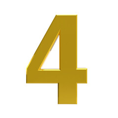 Obraz premium Gold number 4