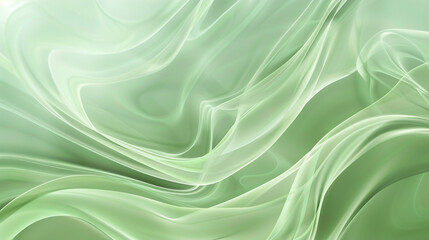 Light sage green waves in an abstract flame design ideal for a natural soothing background