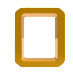 gold number 0 on a transparent background