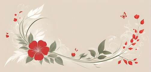 Soft background, empty space, Flower filigree, illustration