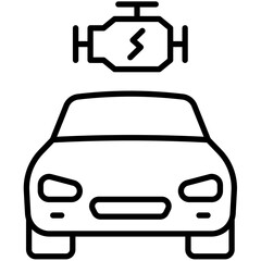 Obraz premium Cars And Automotive Outline Icon Pack