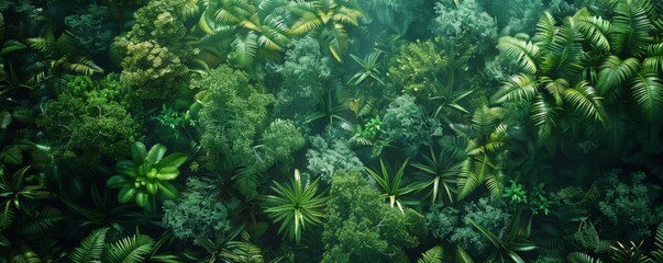 A breathtaking aerial shot of a lush rainforest teeming with life, showcasing the beauty and complexity of ecosystems we must protect