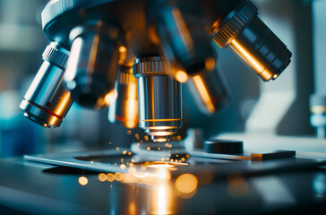 Fototapeta premium microscope, scientific research, biology, observation, equipment