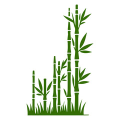Bamboo forest flat design