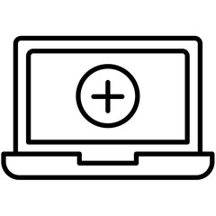 Obraz premium Laptop, Notebook Outline Icon Pack