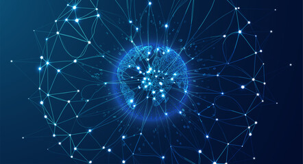 Abstract global technology background.