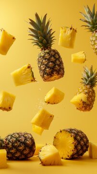 "Pineapple. A tropical fruit, sweet and juicy. Good source of vitamin C and fiber"