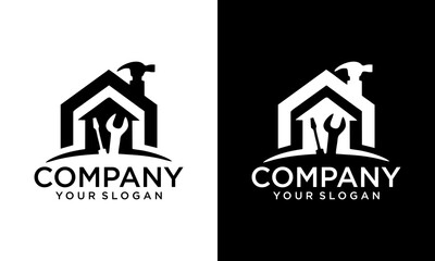 Creative Home Services Logo can be use for icon, sign, logo and etc. Illustration vector graphic of Construction, home repair, and Building Logo Design template