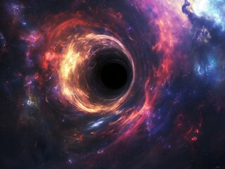 Cosmic Vortex - Artistic Representation of a Black Hole