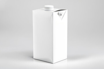 white juice box blank isolated template on a white background