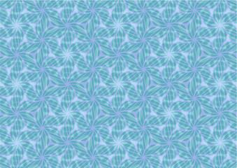 Geometrics Abstract Mix Blue Floral Background Pattern