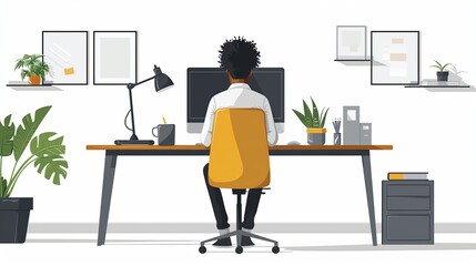 Productive Workflow Organization - Concept illustrations. Collection of scenes with people organizing and improving their workflow and workplace. Vector illustration