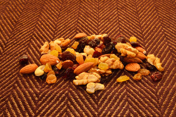 dried fruits isolated on white background