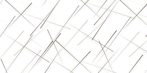 Chaotic abstract lines abstract geometric pattern background. Vector brown diagonal crossed lines for modern contemporary art backdrop white design