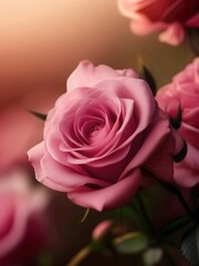 Nature background with roses