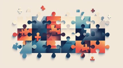 A creative illustration of a puzzle coming together, symbolizing problem-solving and strategy.