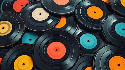 Greeting Card and Banner Design for Social Media or Educational Purpose of World 45 RPM Vinyl Day Background