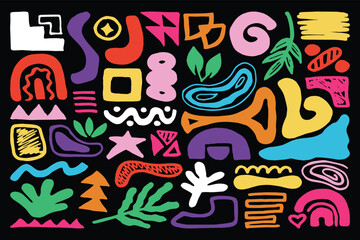 colorful organic abstract shape vector