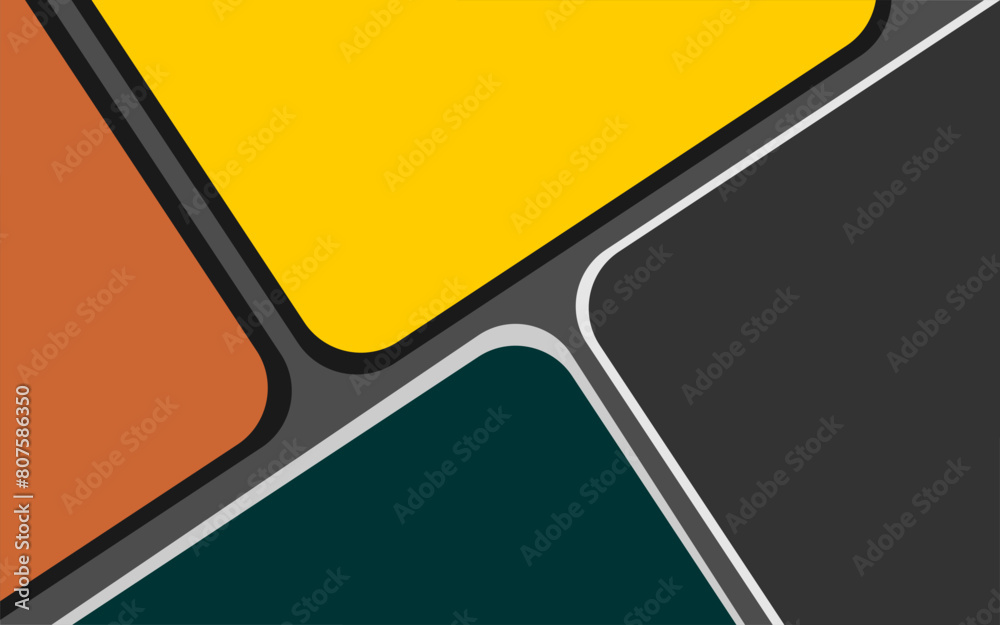 Fototapete geometric background with simple 4 color abstract