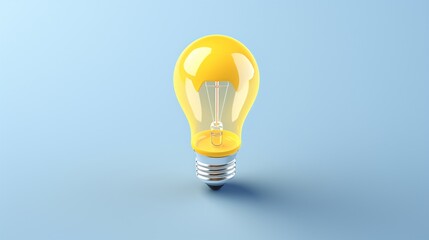 a light bulb with a yellow light bulb inside