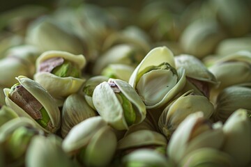 a pile of pistachios