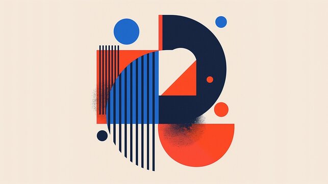  An innovative logo concept featuring geometric shapes and negative space, creating a visually captivating composition against a solid white canvas
