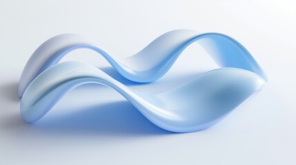  Soft focus accentuates the smooth curves of a company logo, set against a perfectly white background, creating a visually pleasing contrast and depth
