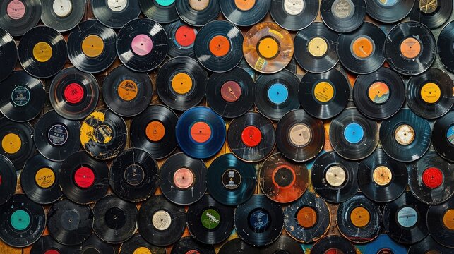 Greeting Card and Banner Design for Social Media or Educational Purpose of World 45 RPM Vinyl Day Background